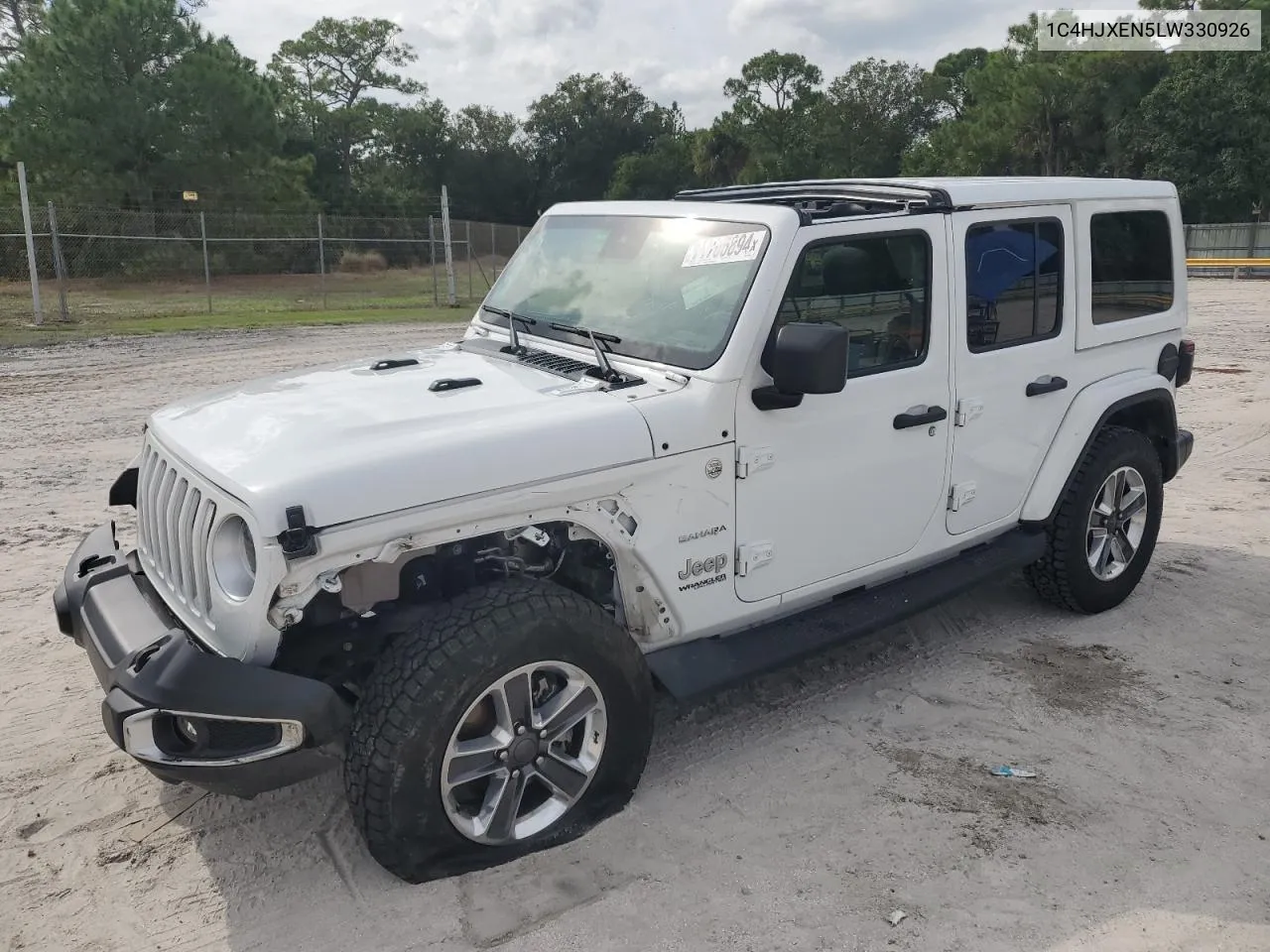 2020 Jeep Wrangler Unlimited Sahara VIN: 1C4HJXEN5LW330926 Lot: 71705894