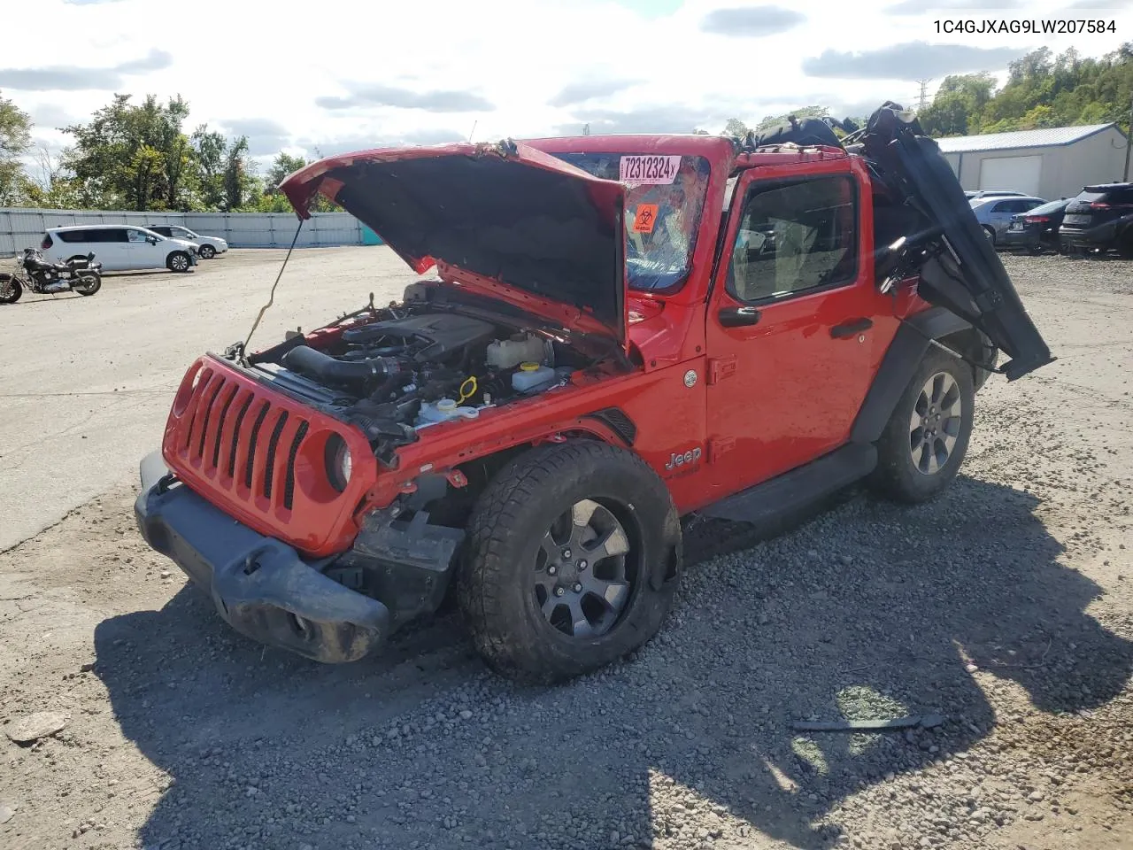 2020 Jeep Wrangler Sport VIN: 1C4GJXAG9LW207584 Lot: 72312324