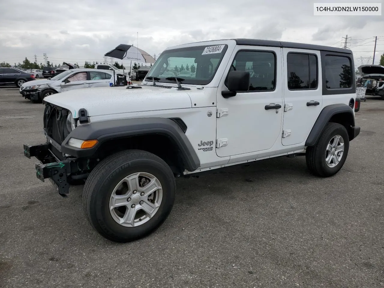 2020 Jeep Wrangler Unlimited Sport VIN: 1C4HJXDN2LW150000 Lot: 72436804