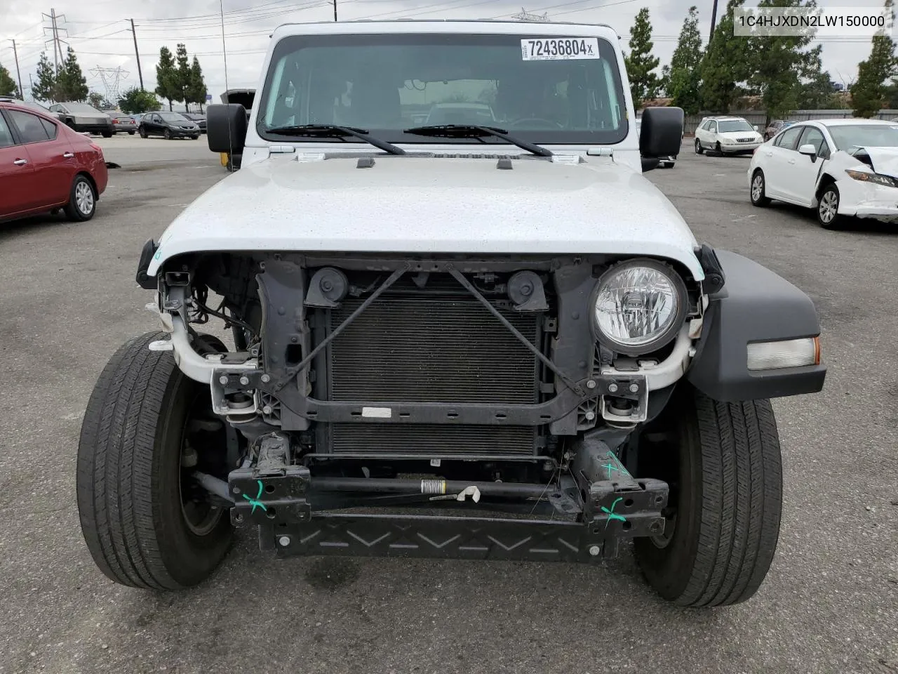 2020 Jeep Wrangler Unlimited Sport VIN: 1C4HJXDN2LW150000 Lot: 72436804