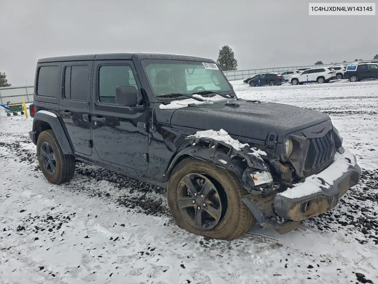 1C4HJXDN4LW143145 2020 Jeep Wrangler Unlimited Sport