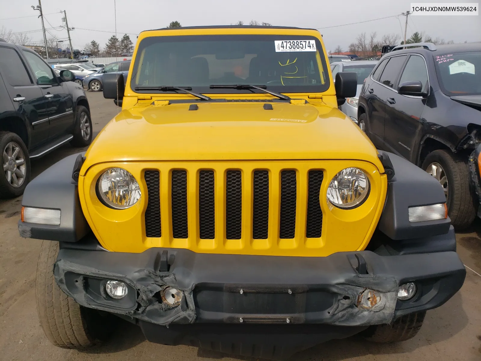 2021 Jeep Wrangler Unlimited Sport VIN: 1C4HJXDN0MW539624 Lot: 47388574