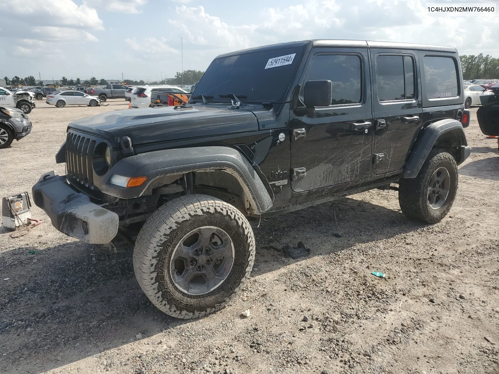 1C4HJXDN2MW766460 2021 Jeep Wrangler Unlimited Sport