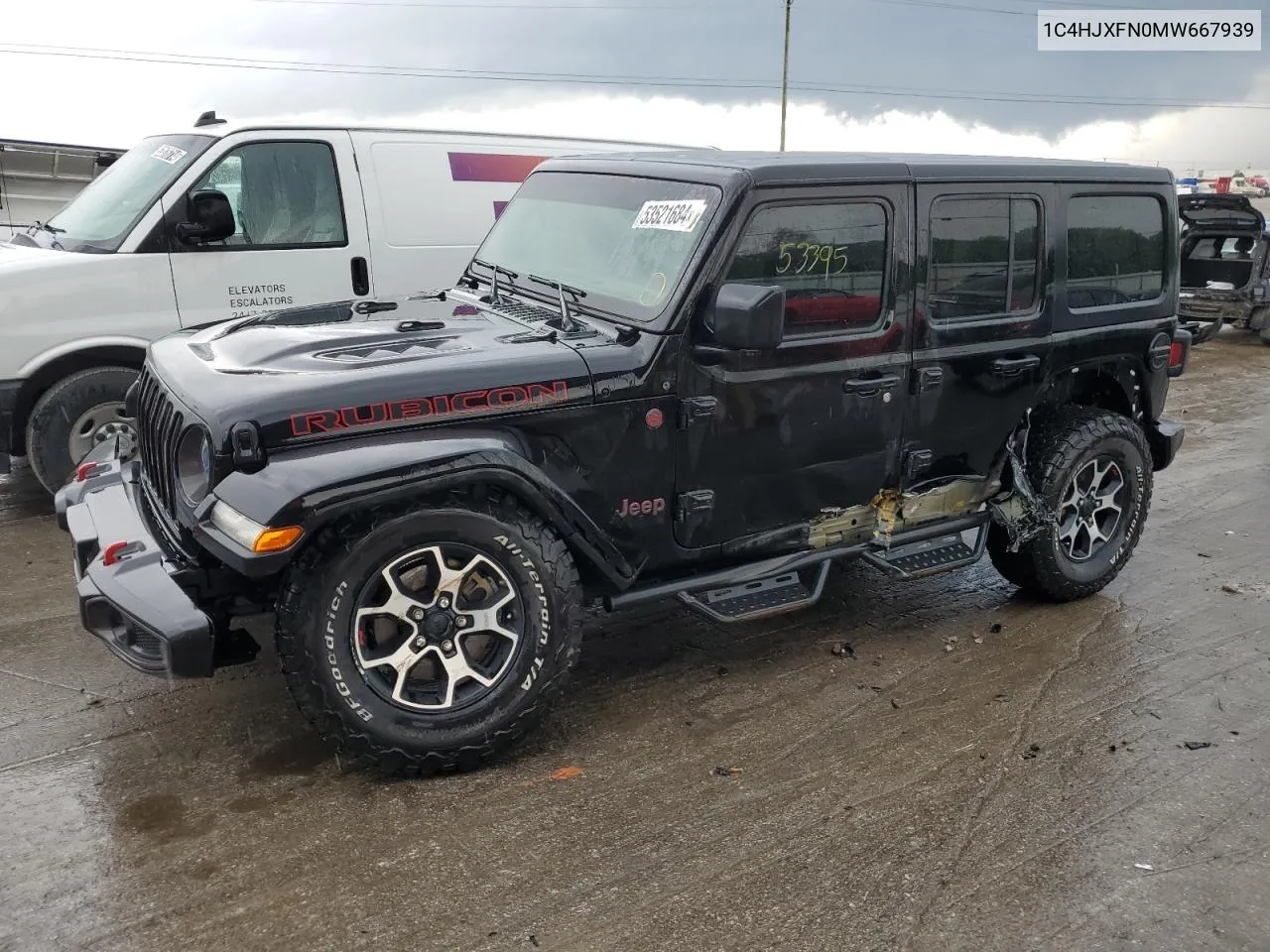 1C4HJXFN0MW667939 2021 Jeep Wrangler Unlimited Rubicon