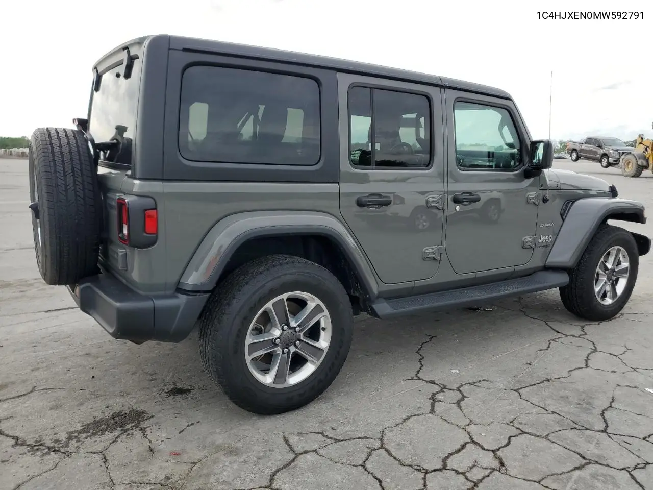 2021 Jeep Wrangler Unlimited Sahara VIN: 1C4HJXEN0MW592791 Lot: 53545455