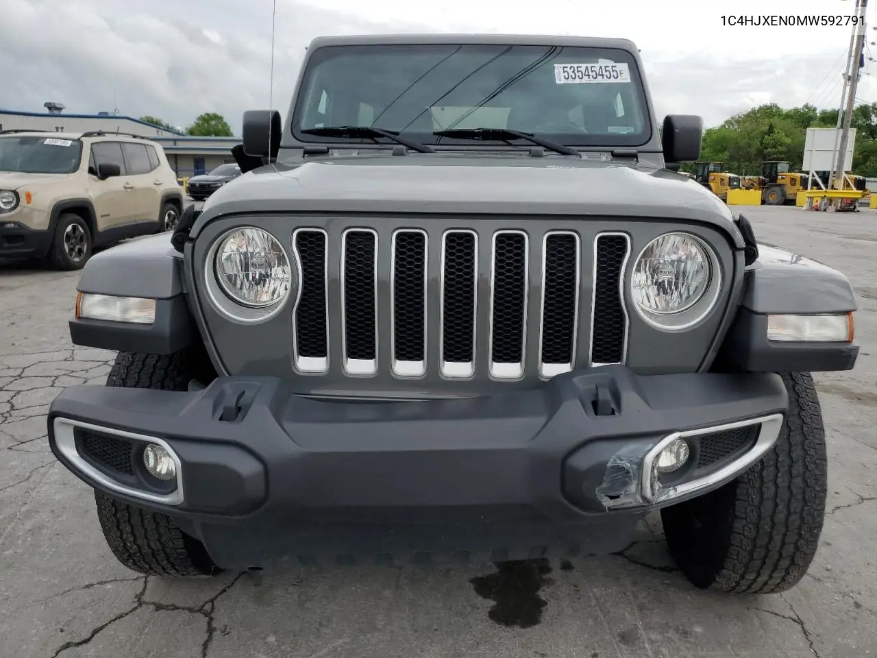 2021 Jeep Wrangler Unlimited Sahara VIN: 1C4HJXEN0MW592791 Lot: 53545455
