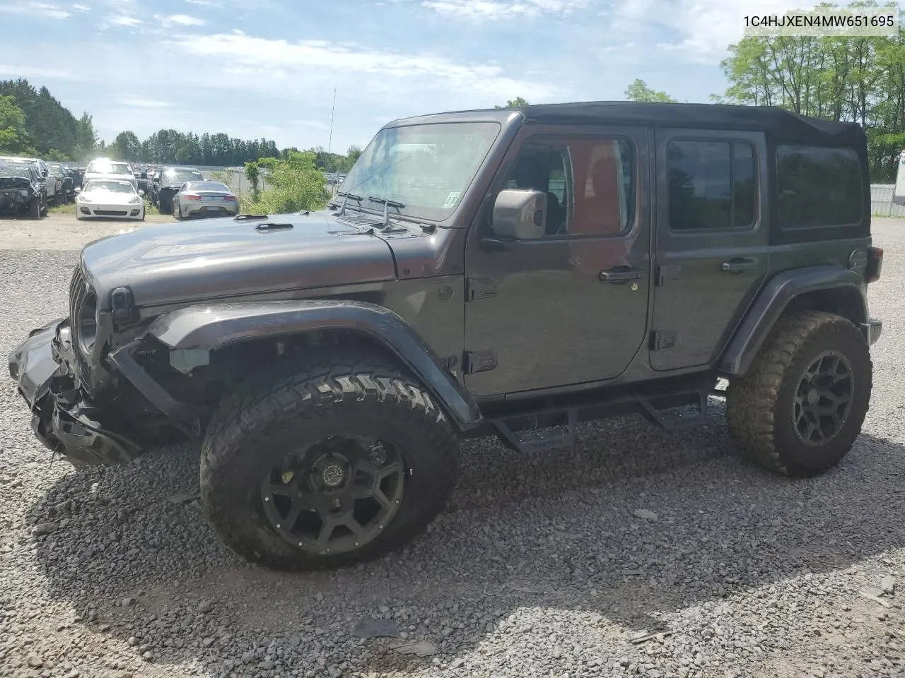 2021 Jeep Wrangler Unlimited Sahara VIN: 1C4HJXEN4MW651695 Lot: 53783824