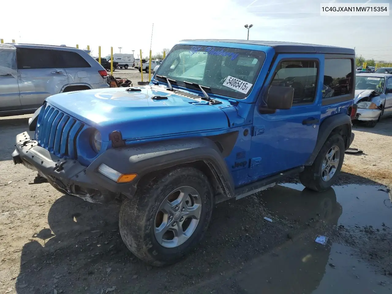 2021 Jeep Wrangler Sport VIN: 1C4GJXAN1MW715354 Lot: 54065415