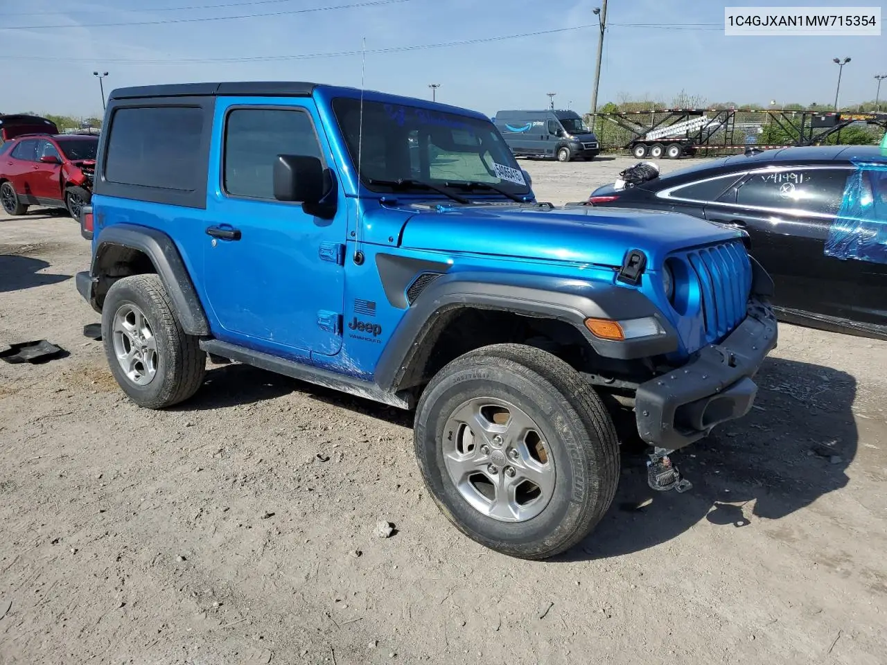 2021 Jeep Wrangler Sport VIN: 1C4GJXAN1MW715354 Lot: 54065415