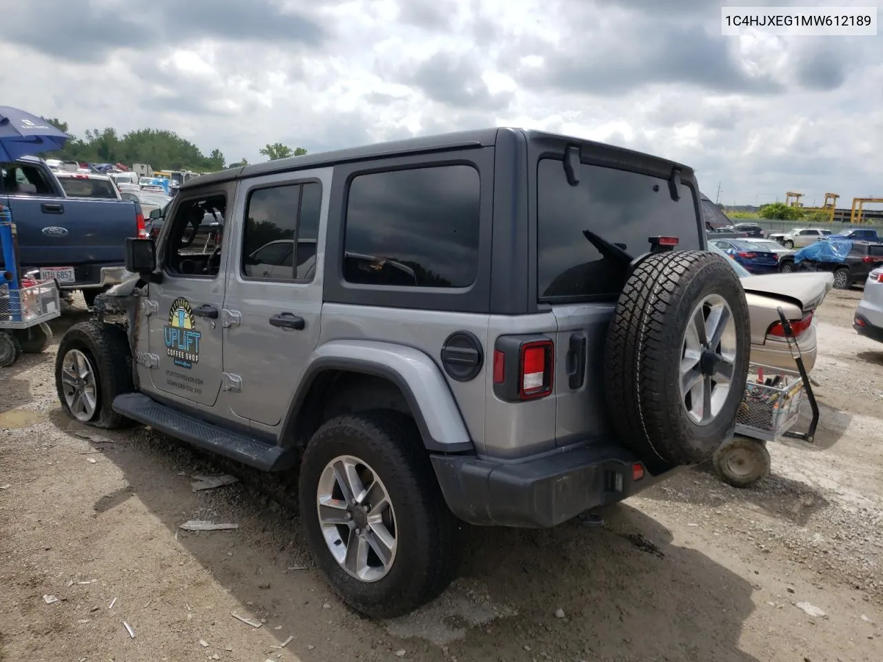 2021 Jeep Wrangler Unlimited Sahara VIN: 1C4HJXEG1MW612189 Lot: 54082582