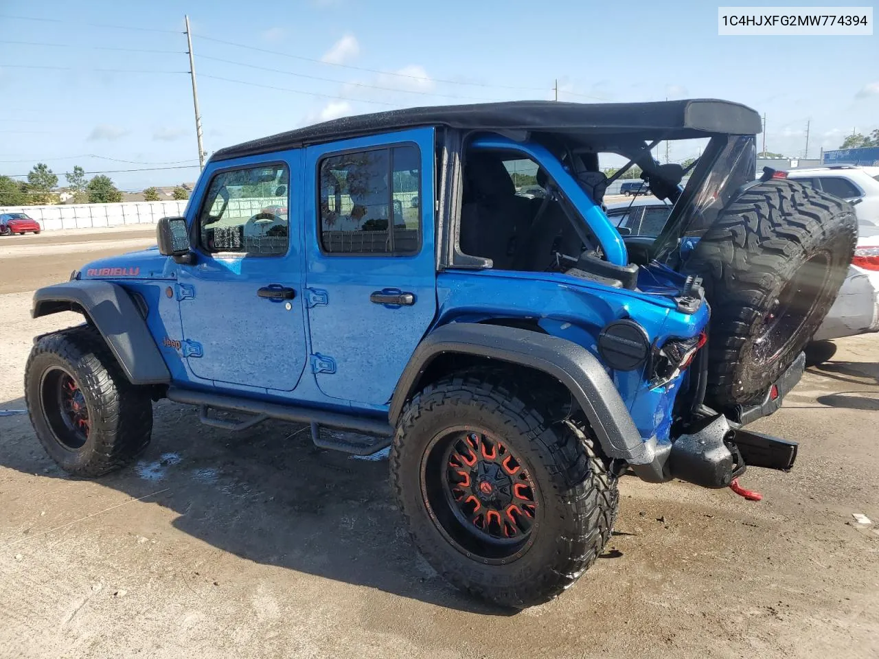 2021 Jeep Wrangler Unlimited Rubicon VIN: 1C4HJXFG2MW774394 Lot: 54226604