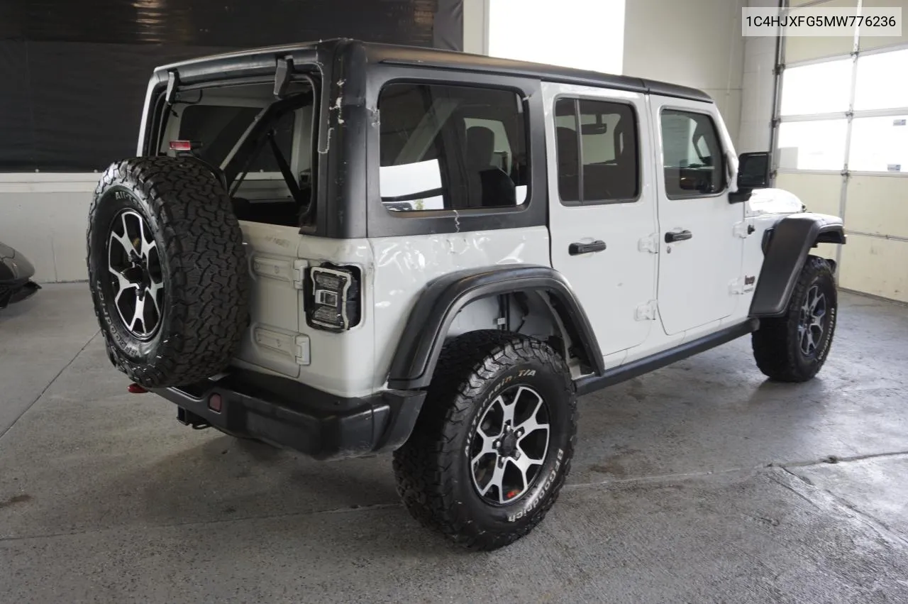 2021 Jeep Wrangler Unlimited Rubicon VIN: 1C4HJXFG5MW776236 Lot: 54396494