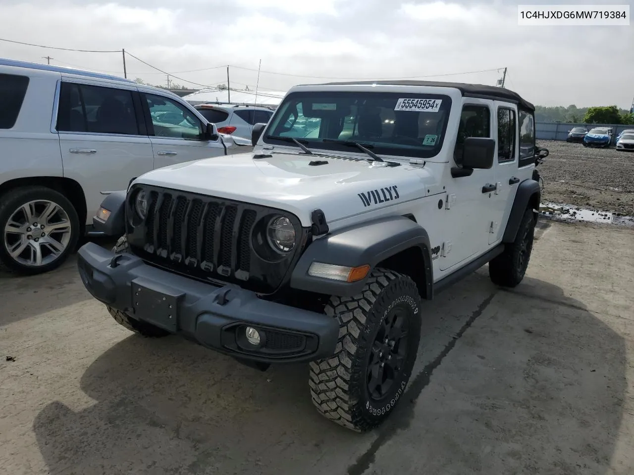 2021 Jeep Wrangler Unlimited Sport VIN: 1C4HJXDG6MW719384 Lot: 55545954