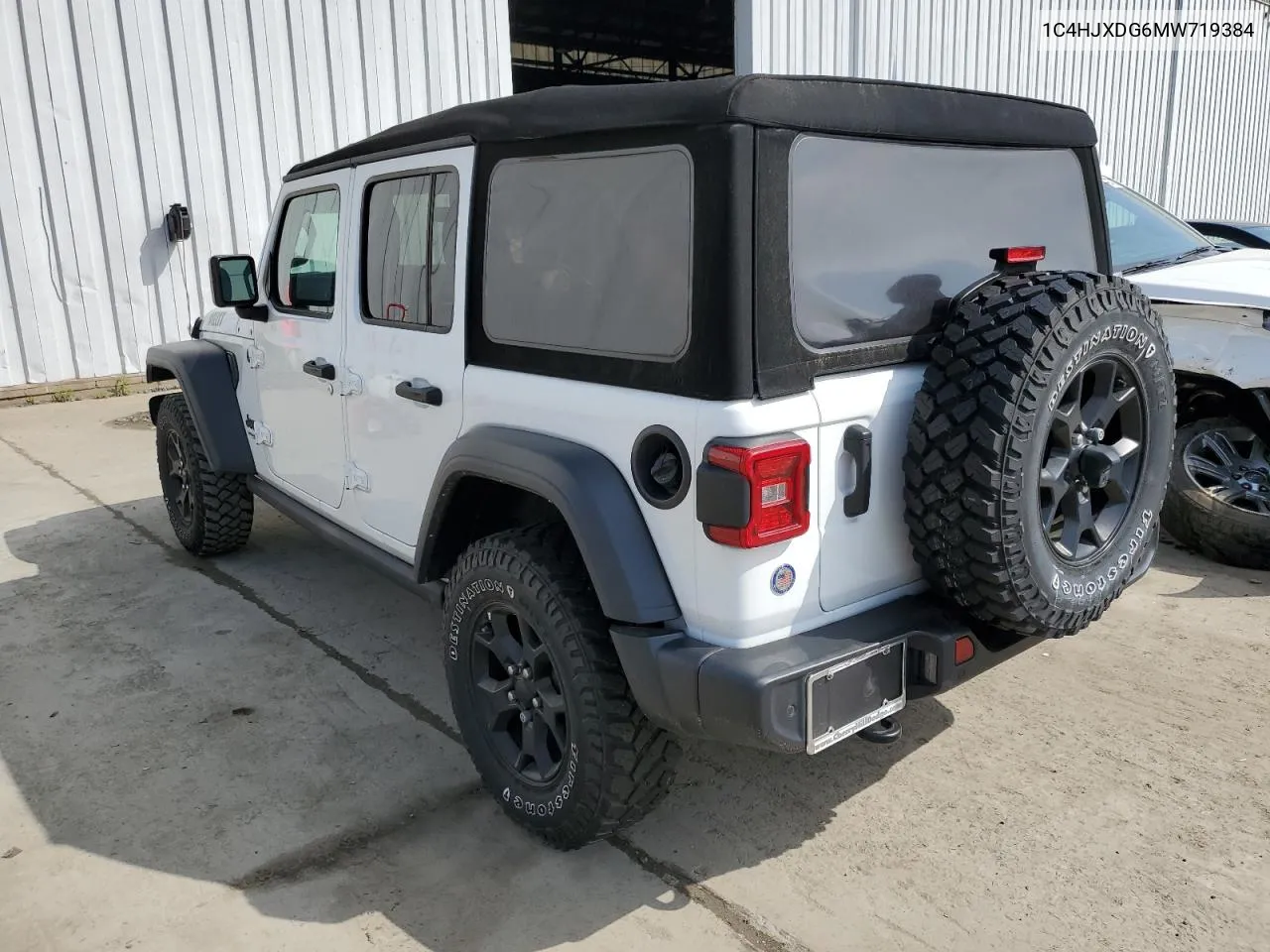 1C4HJXDG6MW719384 2021 Jeep Wrangler Unlimited Sport