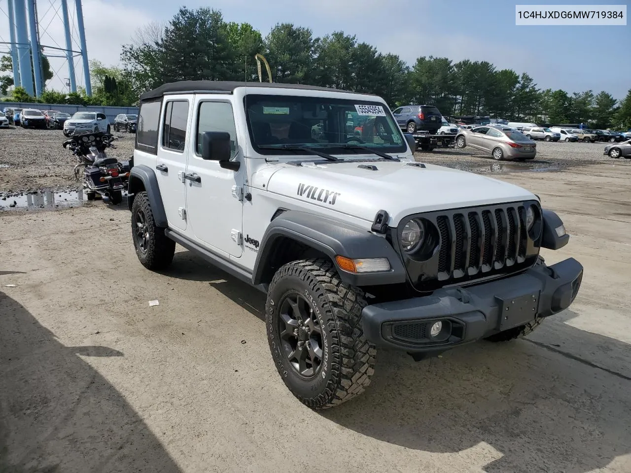 2021 Jeep Wrangler Unlimited Sport VIN: 1C4HJXDG6MW719384 Lot: 55545954