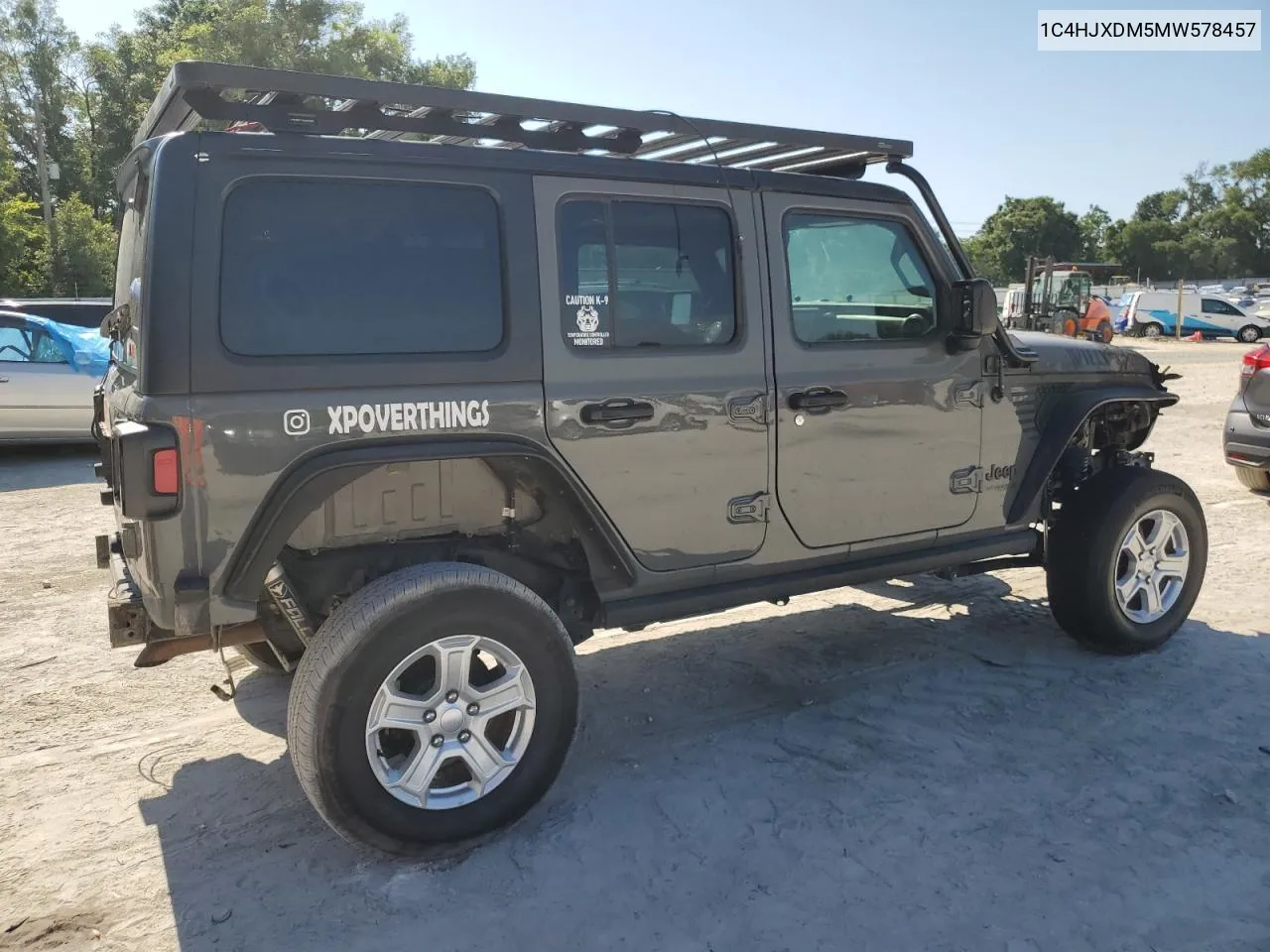 2021 Jeep Wrangler Unlimited Sport VIN: 1C4HJXDM5MW578457 Lot: 56220994