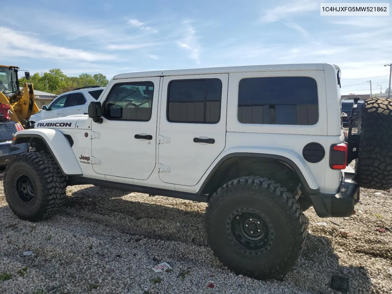 2021 Jeep Wrangler Unlimited Rubicon VIN: 1C4HJXFG5MW521862 Lot: 56529394