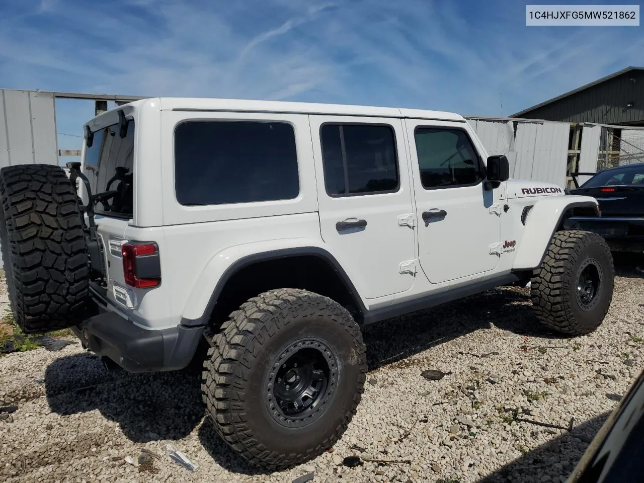 2021 Jeep Wrangler Unlimited Rubicon VIN: 1C4HJXFG5MW521862 Lot: 56529394