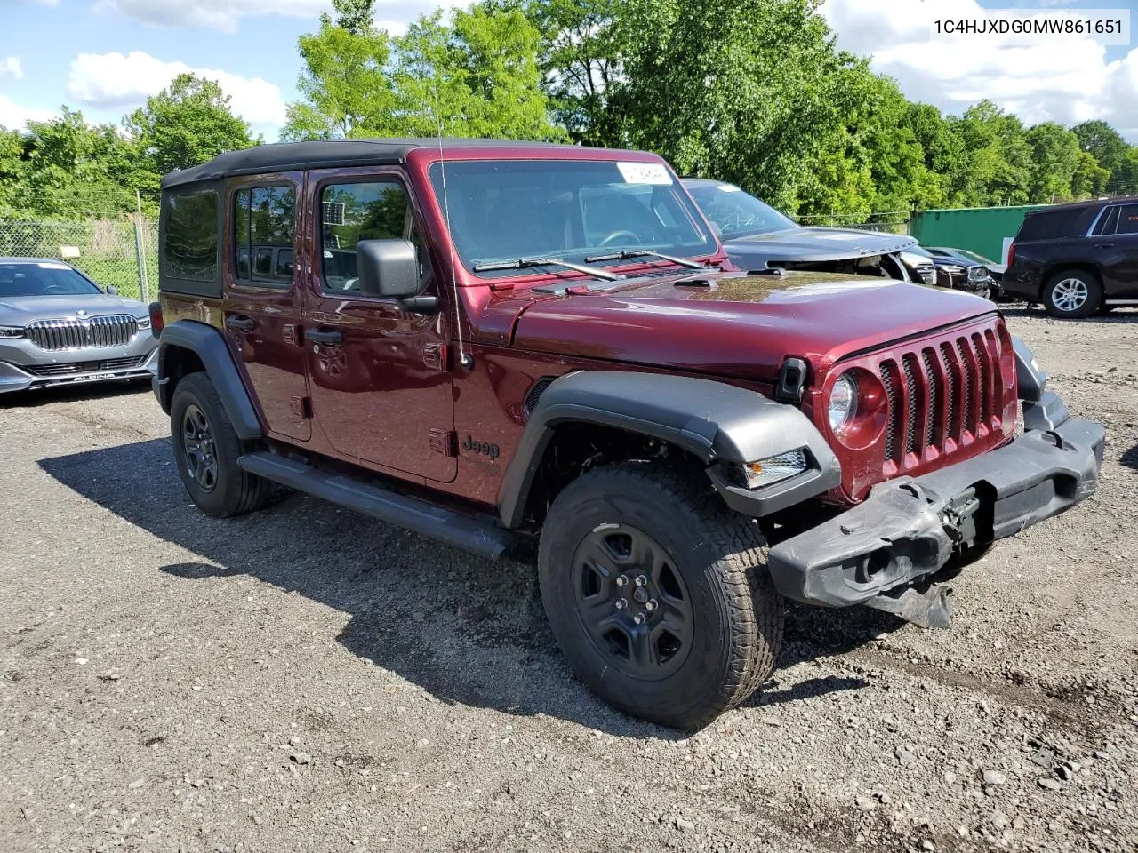 2021 Jeep Wrangler Unlimited Sport VIN: 1C4HJXDG0MW861651 Lot: 57124844