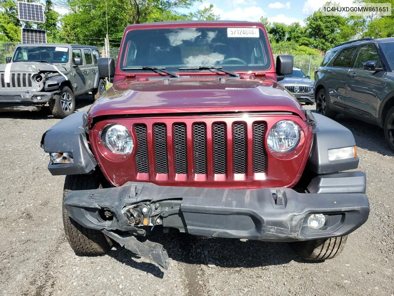 2021 Jeep Wrangler Unlimited Sport VIN: 1C4HJXDG0MW861651 Lot: 57124844