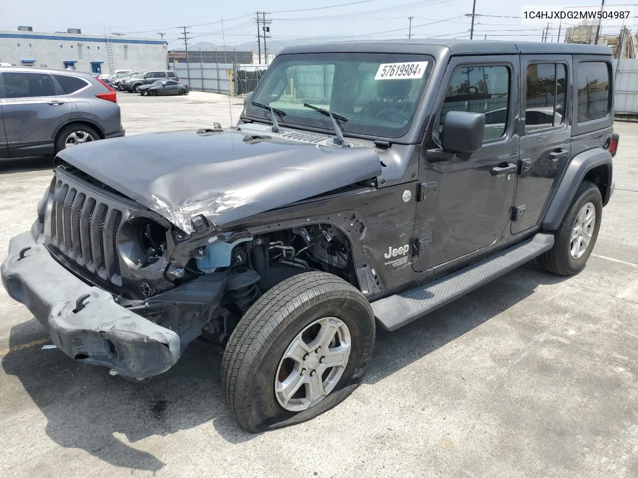 1C4HJXDG2MW504987 2021 Jeep Wrangler Unlimited Sport