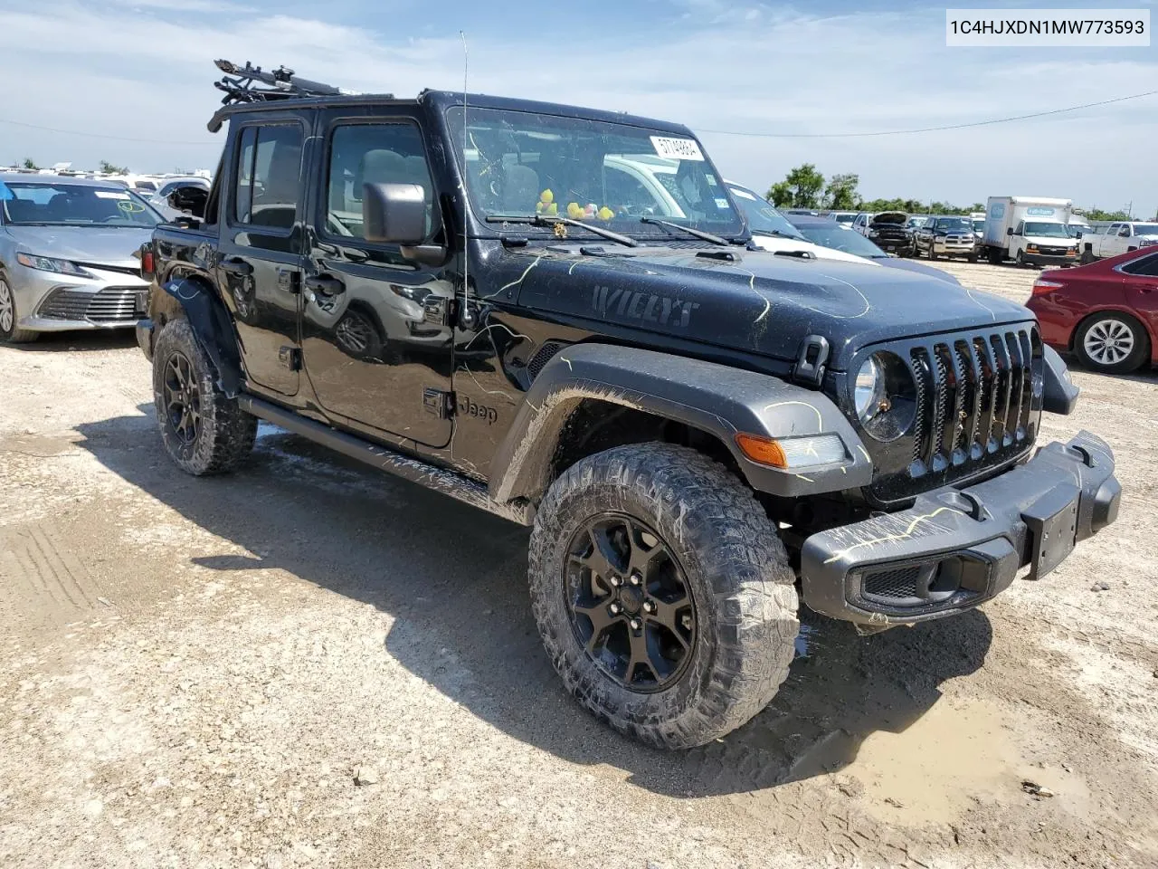 2021 Jeep Wrangler Unlimited Sport VIN: 1C4HJXDN1MW773593 Lot: 57749864