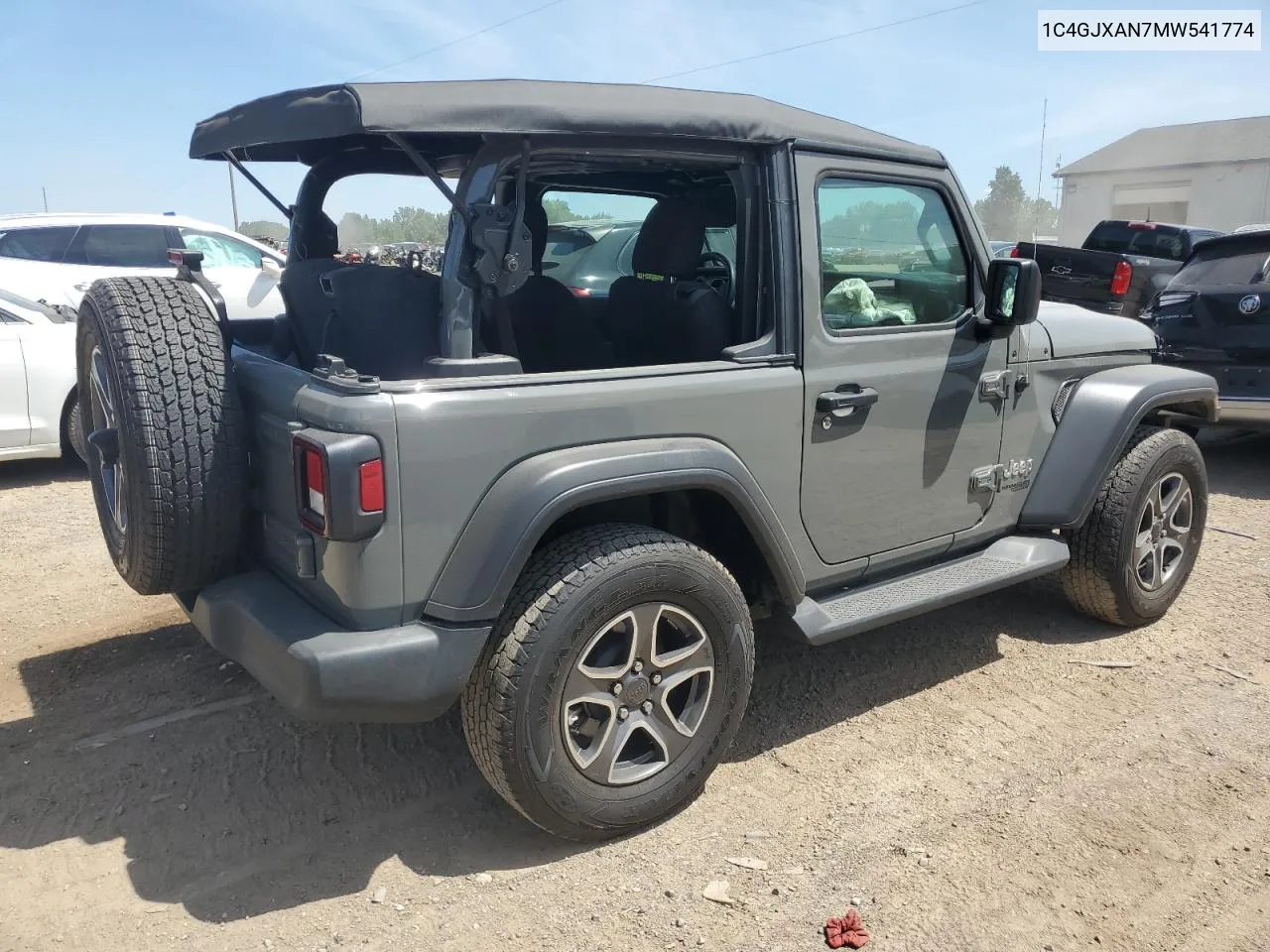 1C4GJXAN7MW541774 2021 Jeep Wrangler Sport