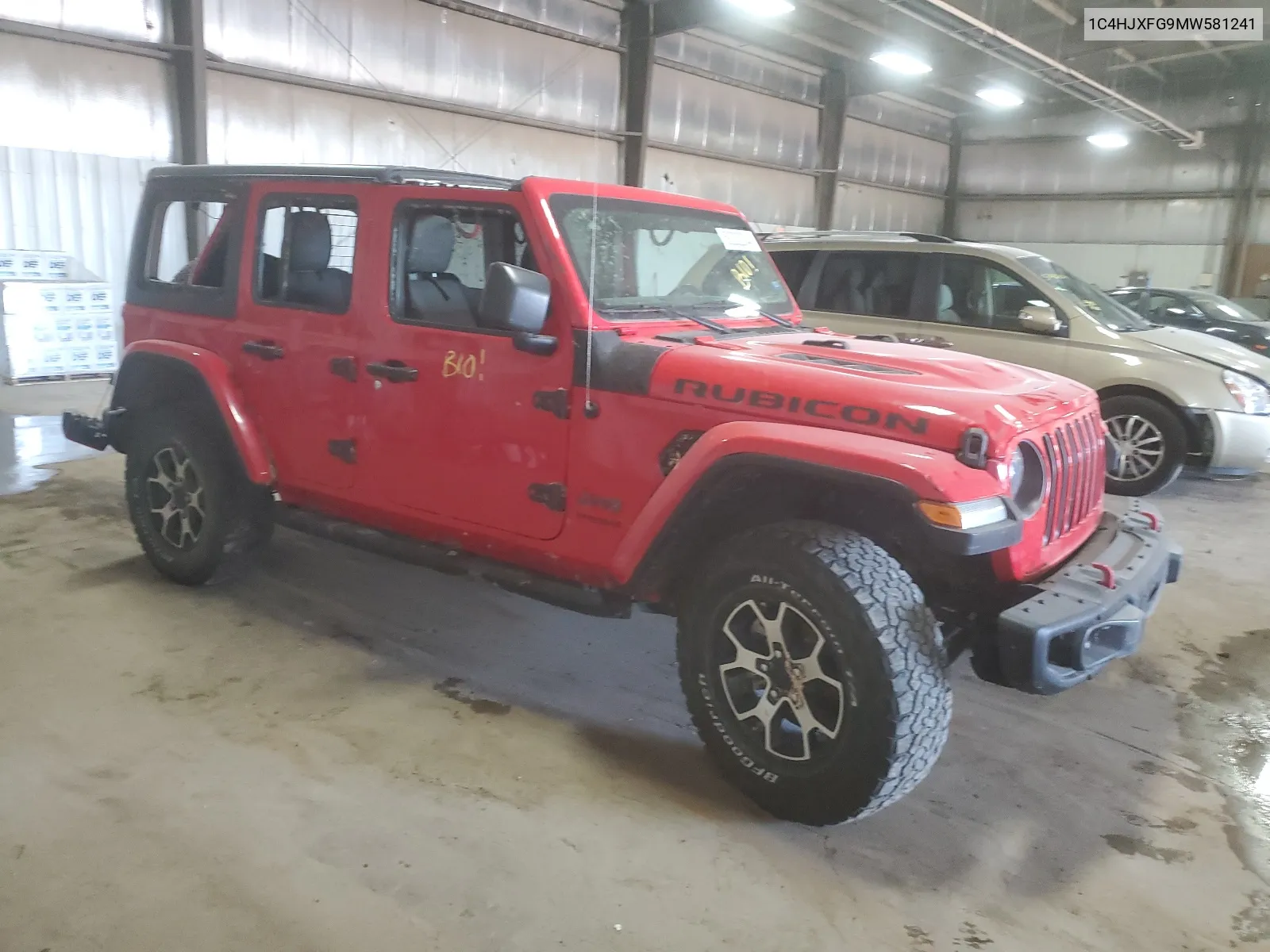 2021 Jeep Wrangler Unlimited Rubicon VIN: 1C4HJXFG9MW581241 Lot: 58202304