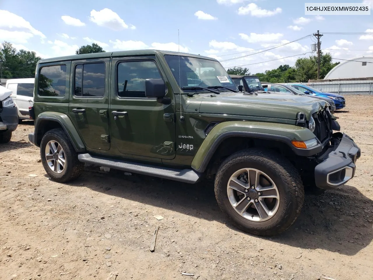 2021 Jeep Wrangler Unlimited Sahara VIN: 1C4HJXEGXMW502435 Lot: 58655334