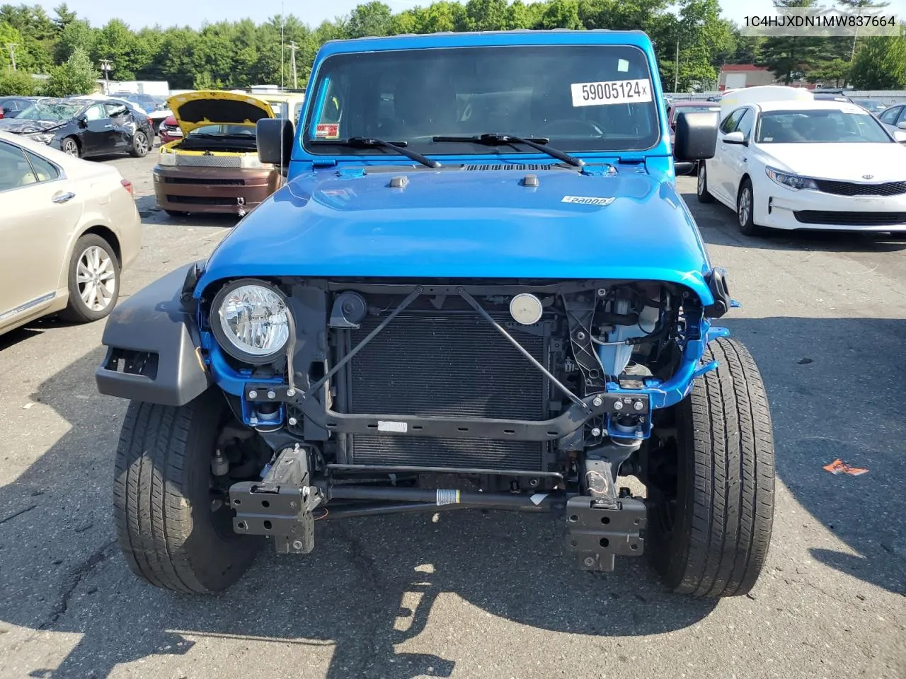 2021 Jeep Wrangler Unlimited Sport VIN: 1C4HJXDN1MW837664 Lot: 59005124