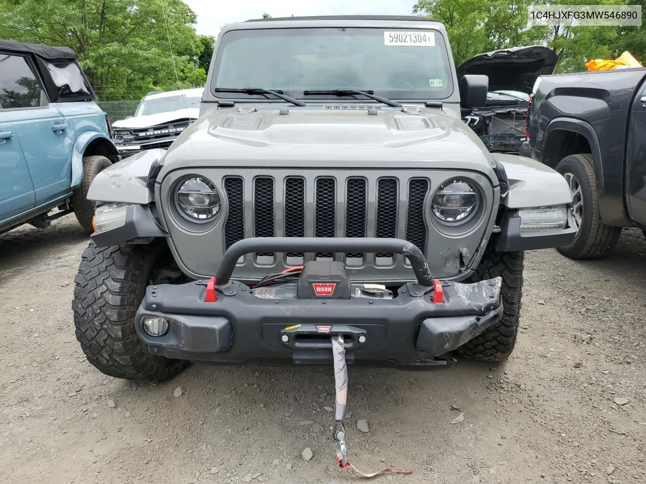 2021 Jeep Wrangler Unlimited Rubicon VIN: 1C4HJXFG3MW546890 Lot: 59021304