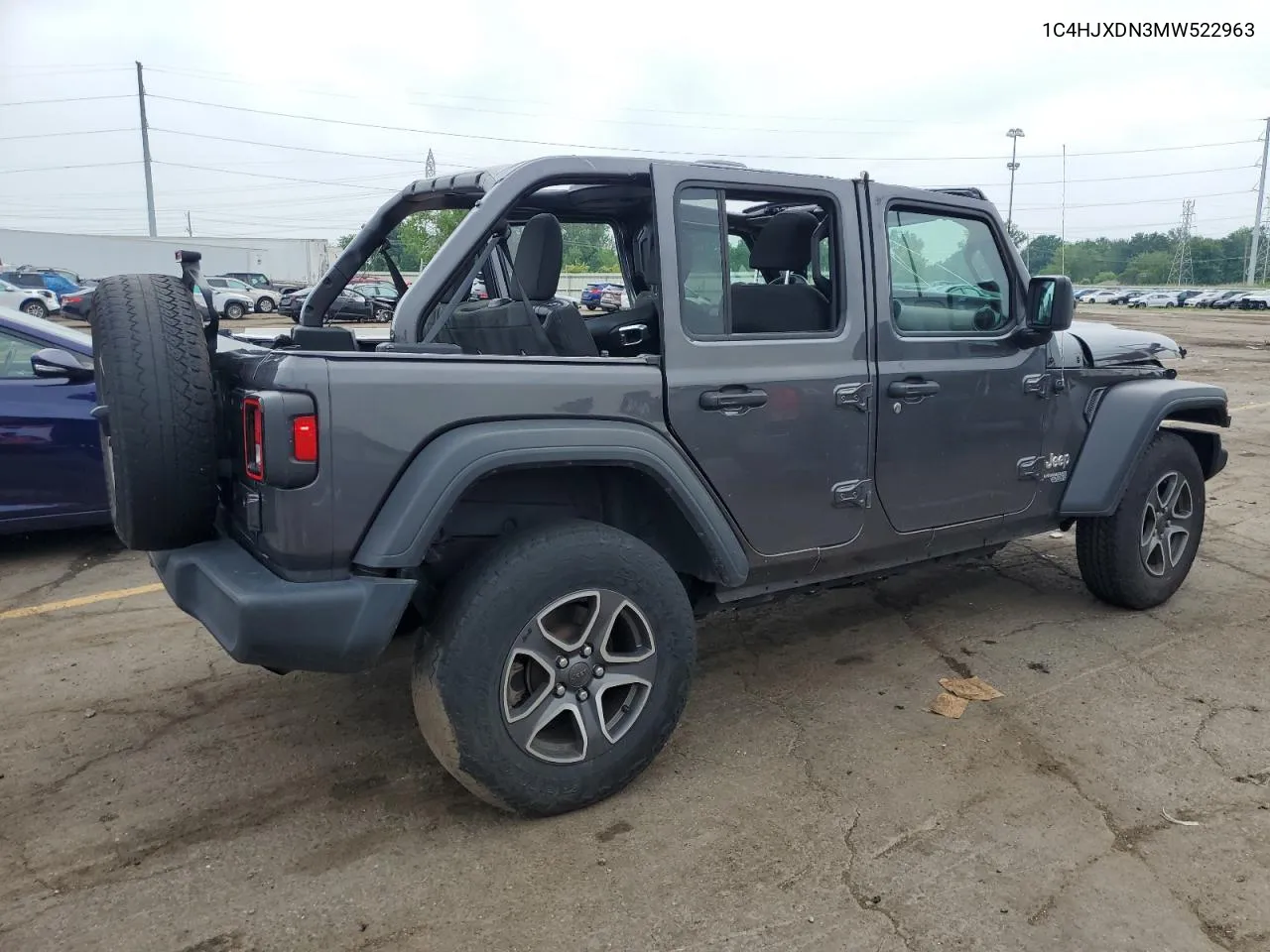 1C4HJXDN3MW522963 2021 Jeep Wrangler Unlimited Sport