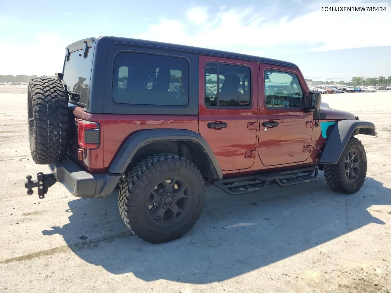 1C4HJXFN1MW785434 2021 Jeep Wrangler Unlimited Rubicon