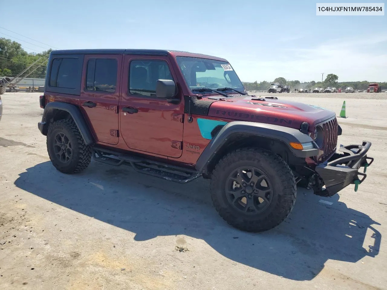 1C4HJXFN1MW785434 2021 Jeep Wrangler Unlimited Rubicon