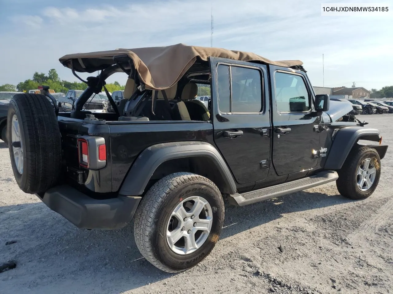 2021 Jeep Wrangler Unlimited Sport VIN: 1C4HJXDN8MW534185 Lot: 59490854