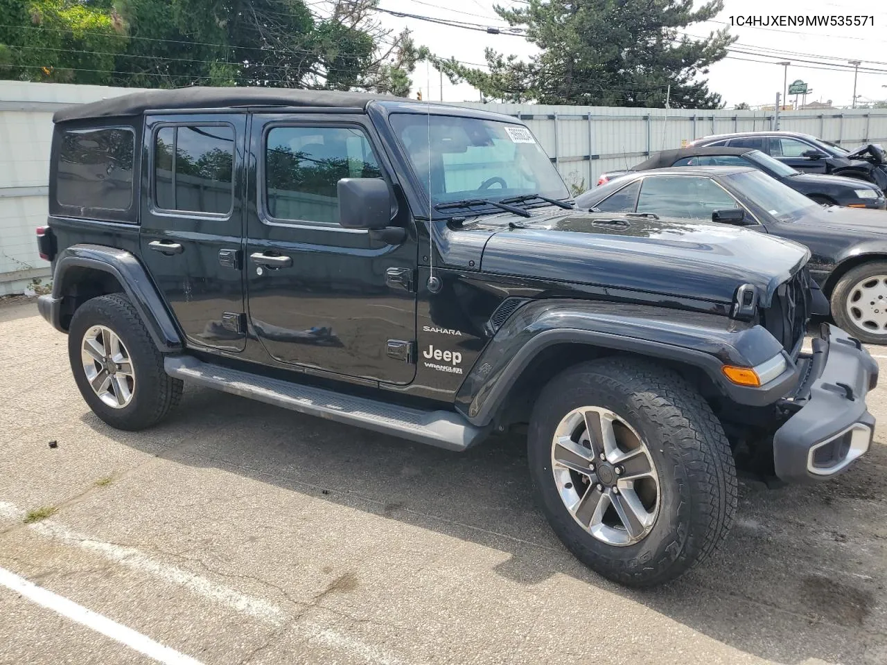 2021 Jeep Wrangler Unlimited Sahara VIN: 1C4HJXEN9MW535571 Lot: 59666234