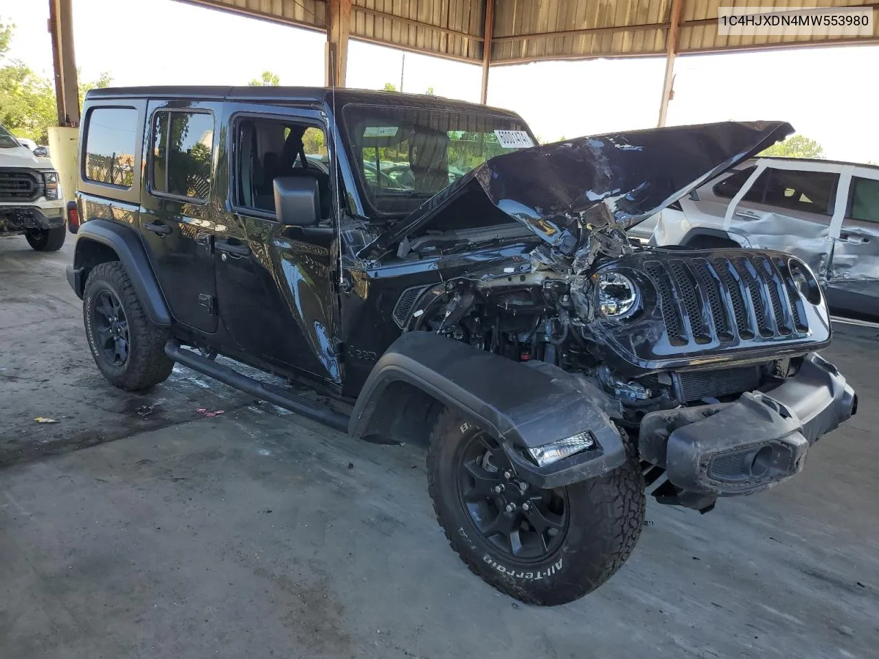 2021 Jeep Wrangler Unlimited Sport VIN: 1C4HJXDN4MW553980 Lot: 60001474