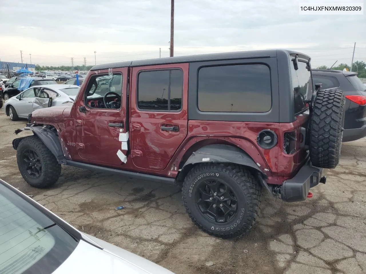 2021 Jeep Wrangler Unlimited Rubicon VIN: 1C4HJXFNXMW820309 Lot: 60272804