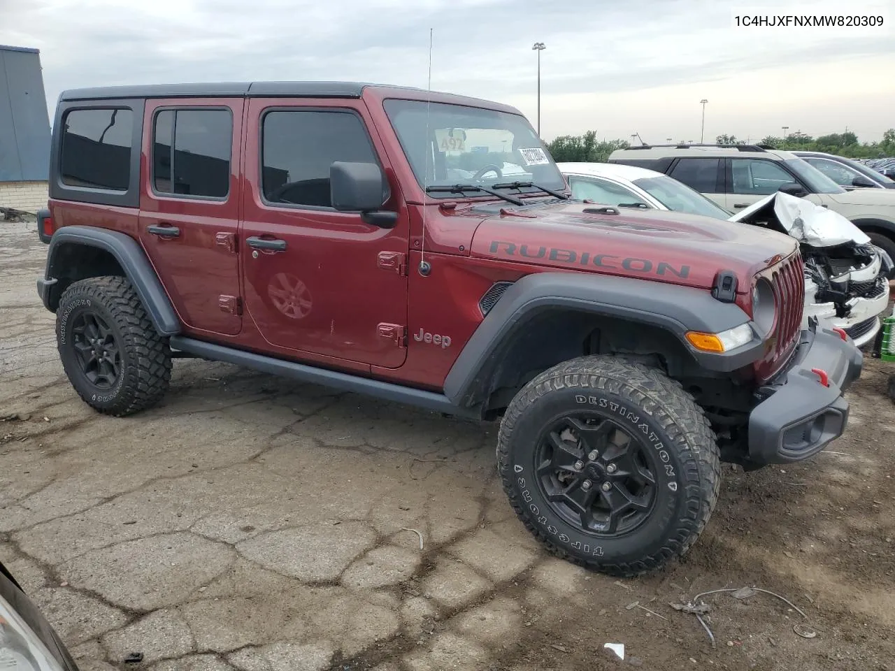 2021 Jeep Wrangler Unlimited Rubicon VIN: 1C4HJXFNXMW820309 Lot: 60272804