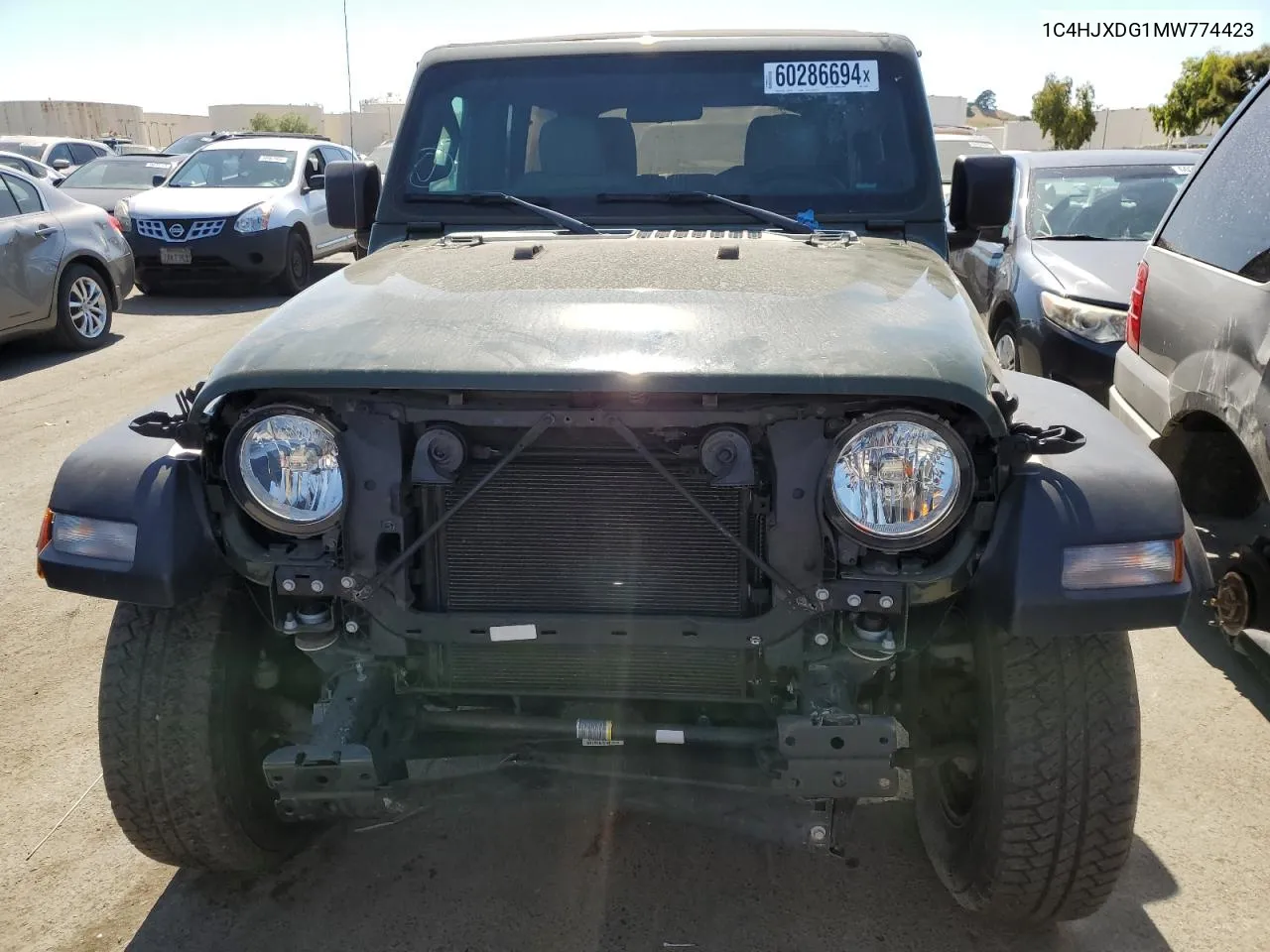 2021 Jeep Wrangler Unlimited Sport VIN: 1C4HJXDG1MW774423 Lot: 60286694