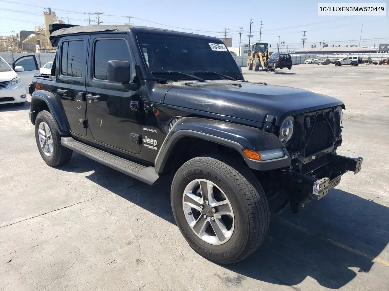 2021 Jeep Wrangler Unlimited Sahara VIN: 1C4HJXEN3MW520449 Lot: 60312604