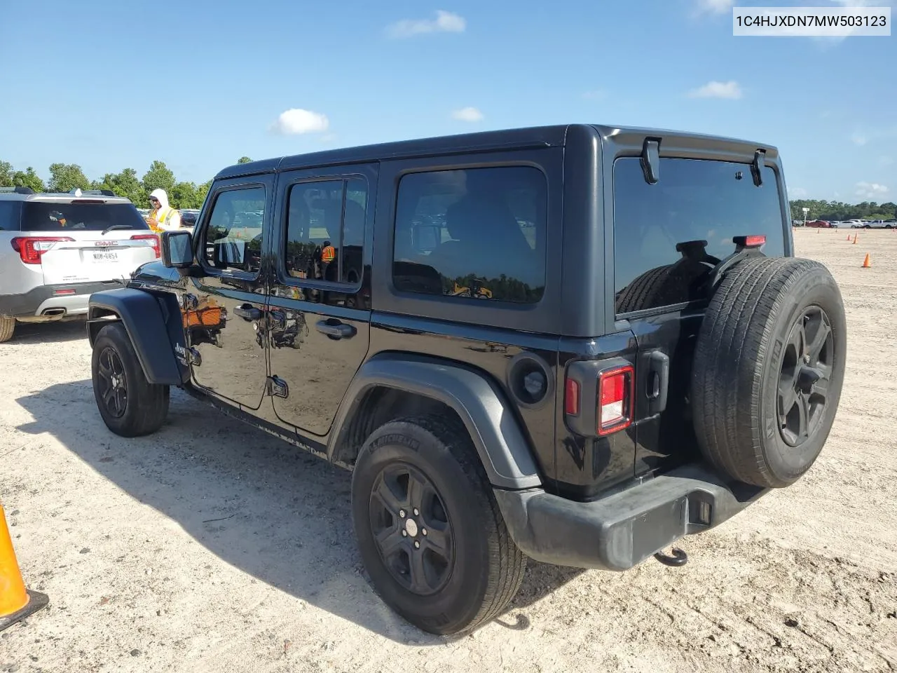 2021 Jeep Wrangler Unlimited Sport VIN: 1C4HJXDN7MW503123 Lot: 60342874