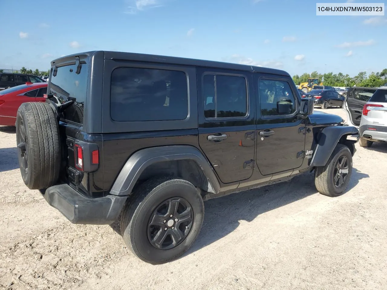 2021 Jeep Wrangler Unlimited Sport VIN: 1C4HJXDN7MW503123 Lot: 60342874