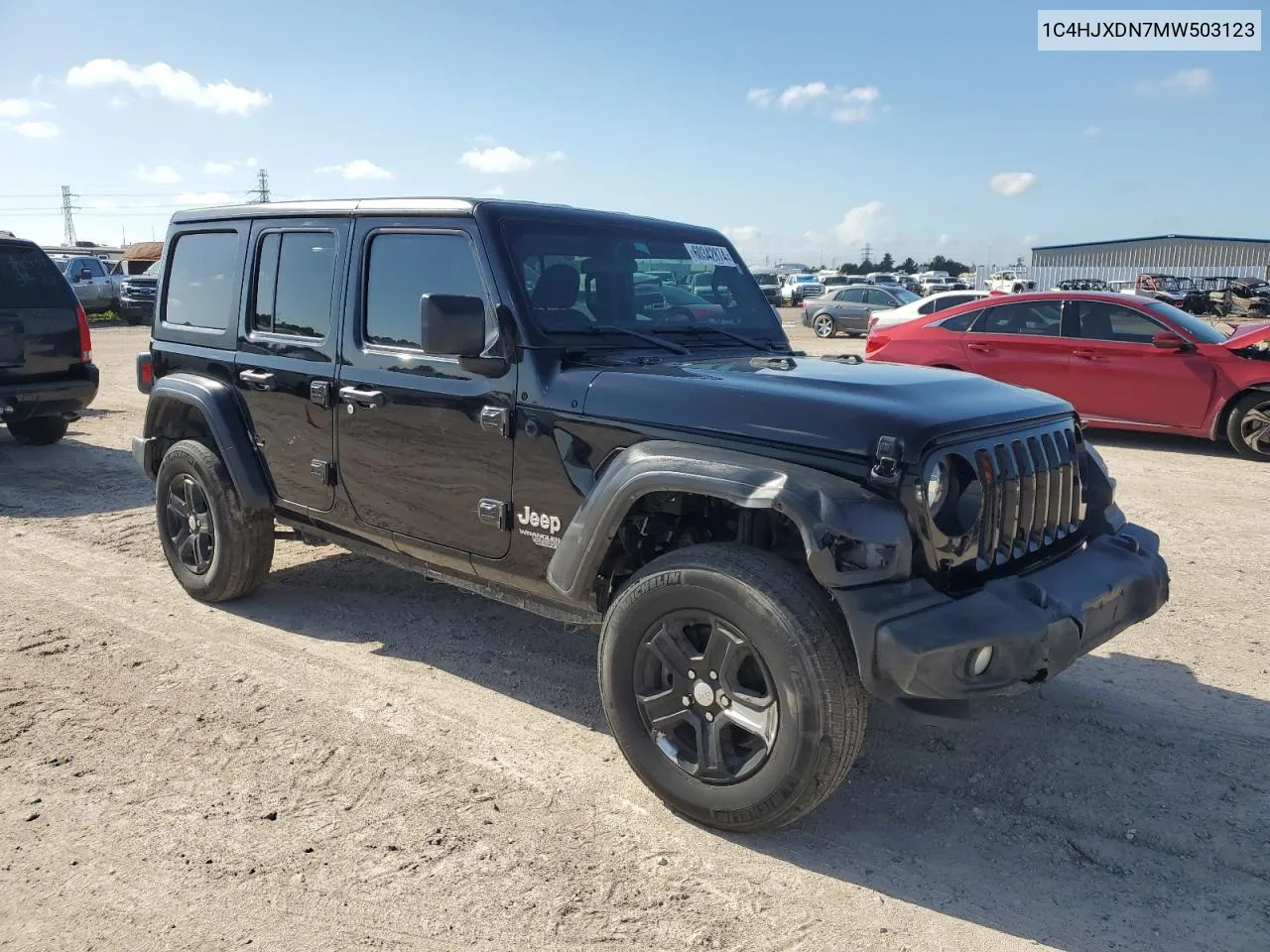 2021 Jeep Wrangler Unlimited Sport VIN: 1C4HJXDN7MW503123 Lot: 60342874