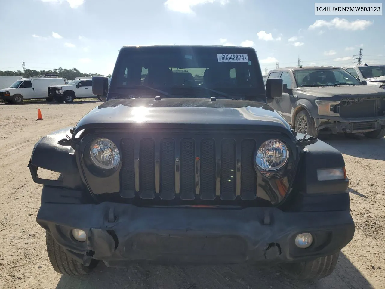 2021 Jeep Wrangler Unlimited Sport VIN: 1C4HJXDN7MW503123 Lot: 60342874