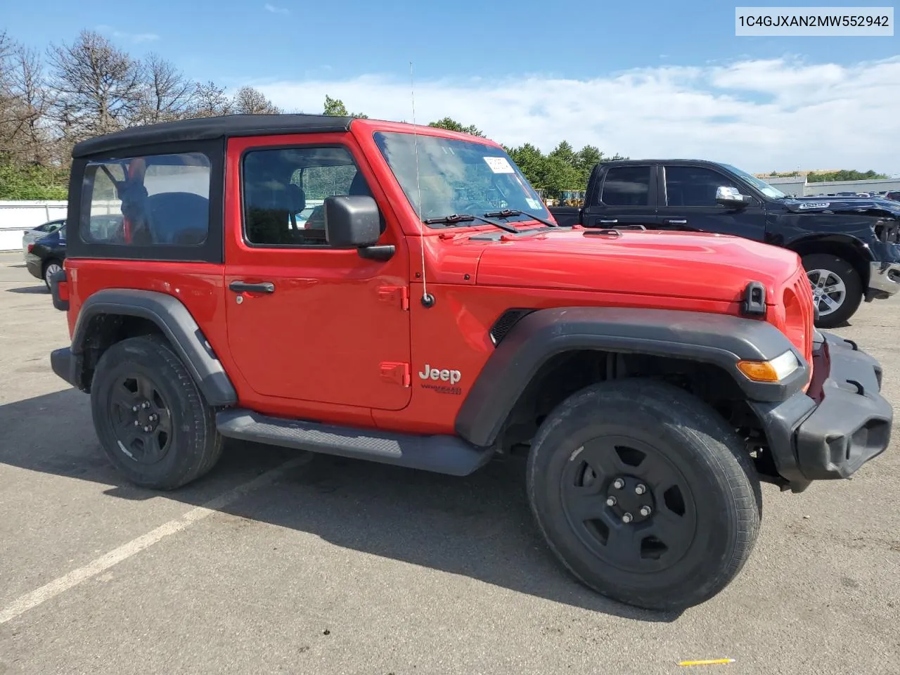 2021 Jeep Wrangler Sport VIN: 1C4GJXAN2MW552942 Lot: 60816574