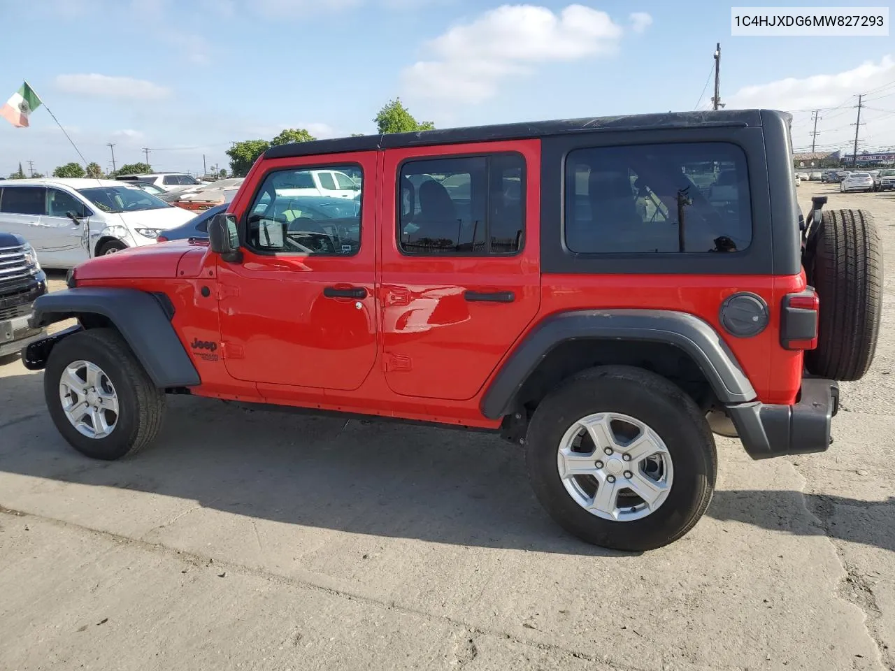 2021 Jeep Wrangler Unlimited Sport VIN: 1C4HJXDG6MW827293 Lot: 61136364