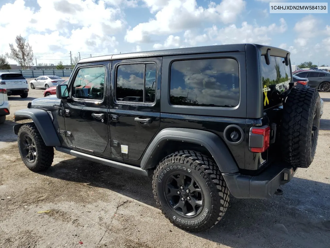 1C4HJXDN2MW584130 2021 Jeep Wrangler Unlimited Sport