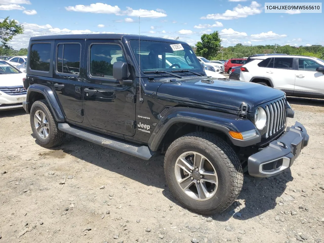 2021 Jeep Wrangler Unlimited Sahara VIN: 1C4HJXEG9MW565610 Lot: 61209574