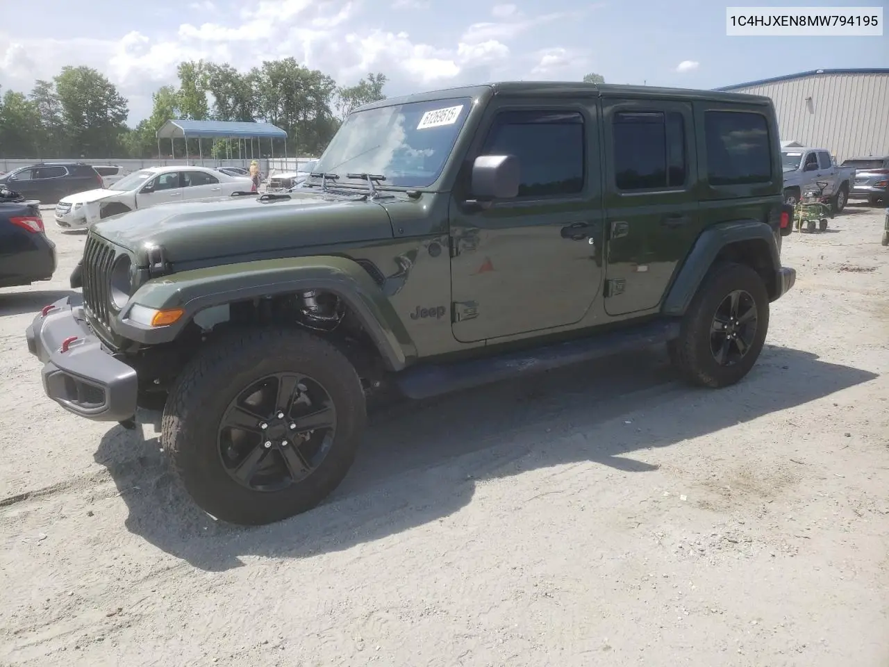 2021 Jeep Wrangler Unlimited Sahara VIN: 1C4HJXEN8MW794195 Lot: 61269515